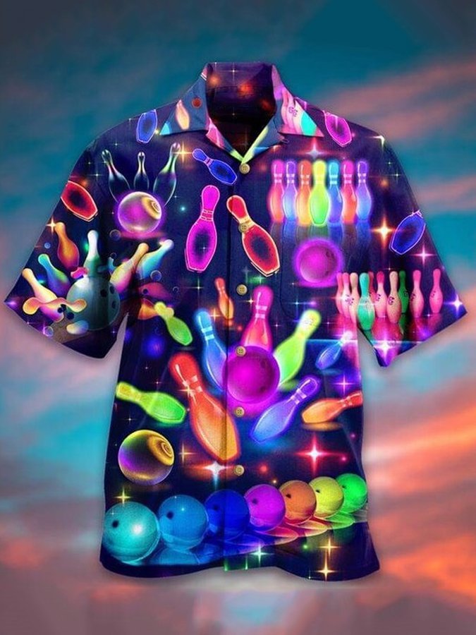 Blue Printed Music Sweet Shirts & Tops