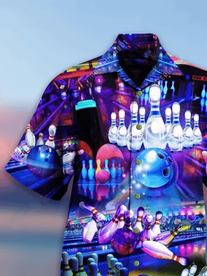 Men's Bowling Takes Balls Hawaiian Shirt