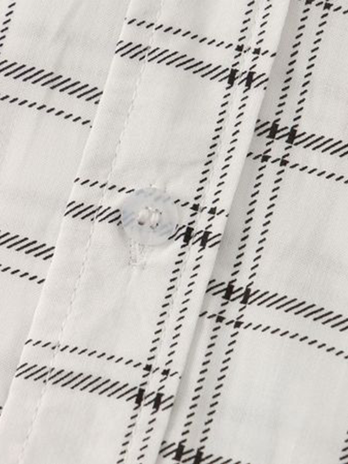 Cotton Linen Style American Casual Striped Plaid Versatile Linen Shirt