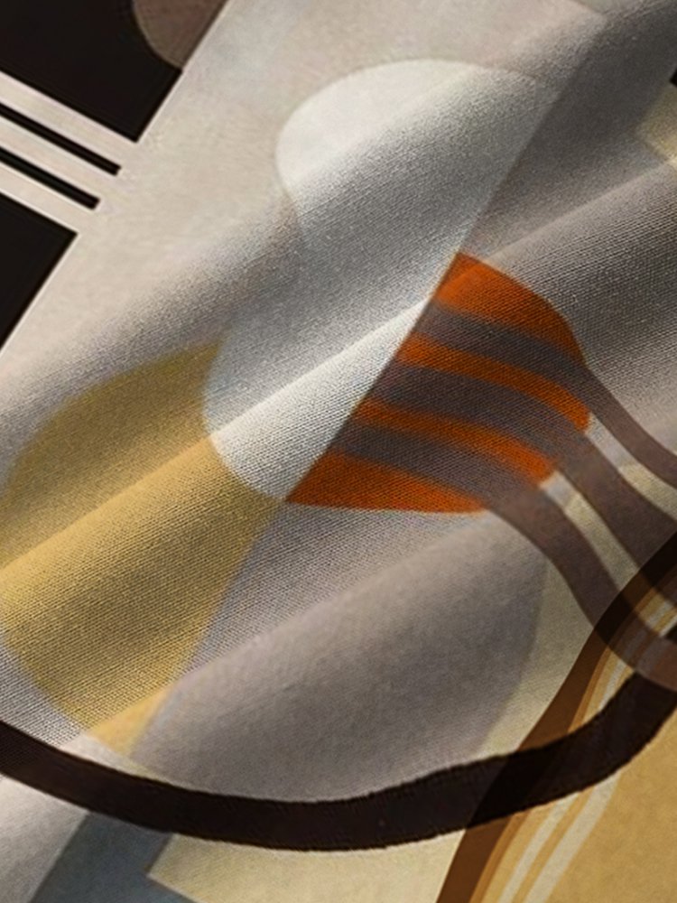 Men's 50's Vintage Casual Shirts Music Art Illustration Wrinkle Free Plus Size Tops