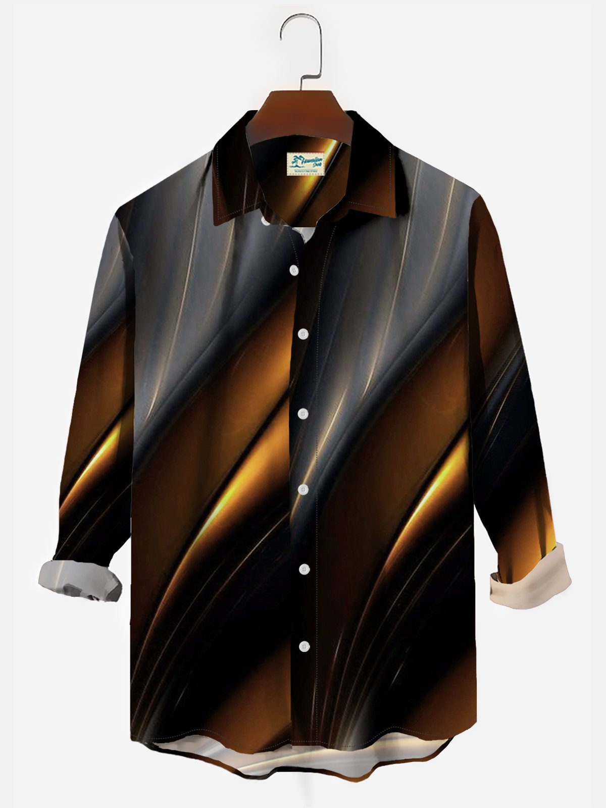 Men's Urban Fashion Shirts Gradient Art Anti-Wrinkle Plus Size Tops
