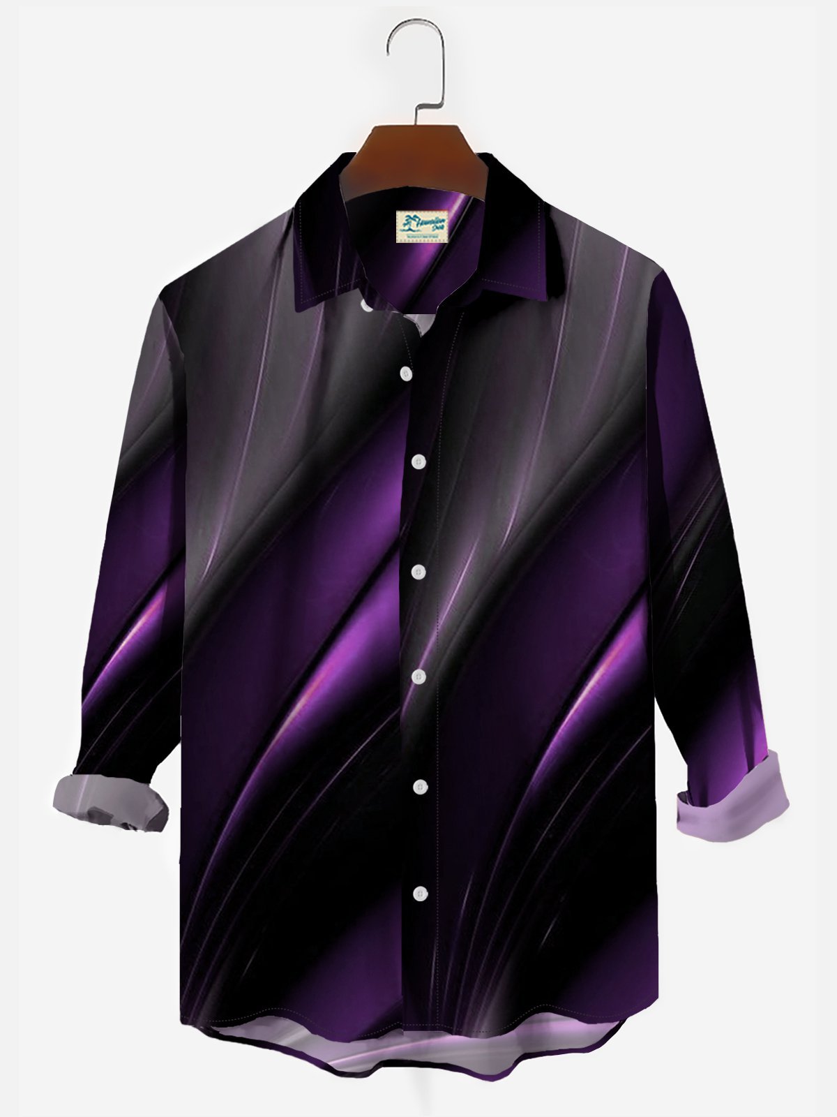 Men's Urban Fashion Shirts Gradient Art Anti-Wrinkle Plus Size Tops