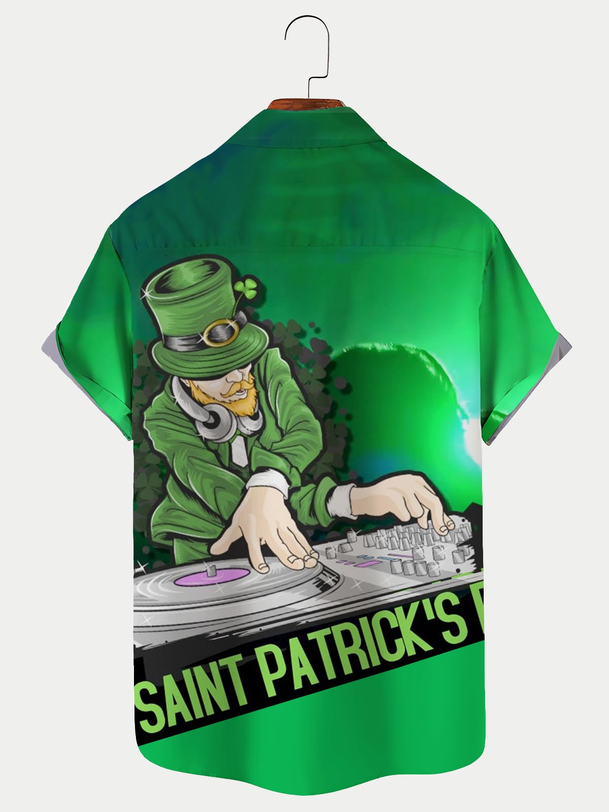 St Patrick Party Print  Men's Hawaiian Short Sleeve Shirt Breathable Plus Size Shirt