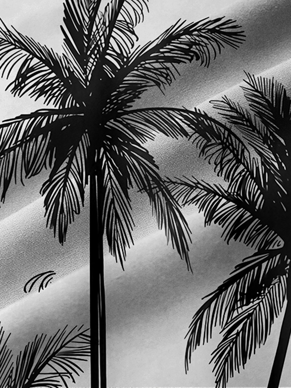  Hawaiian Grey Coconut Tree Print Chest Bag Holiday Shirt Plus Hawaiian Shirt