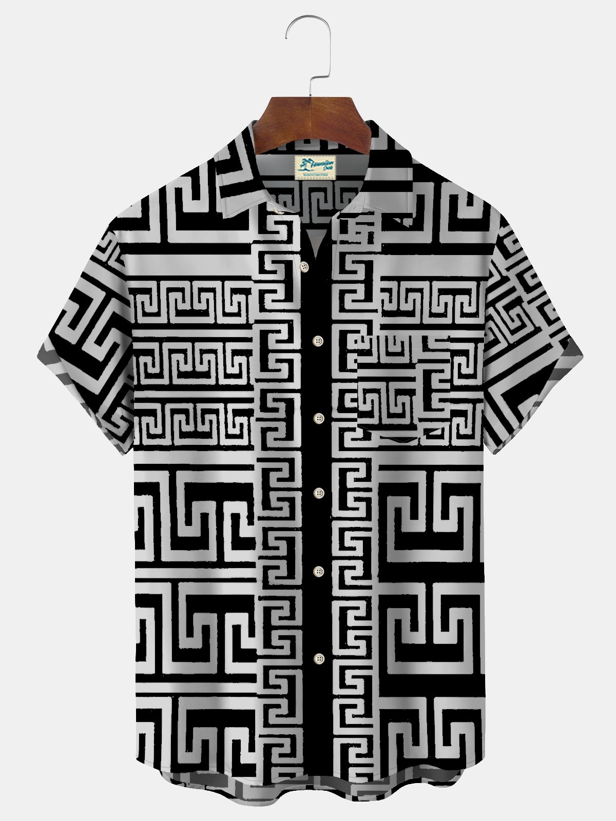  Neon Ethnic Aztec Pattern Retro Bowling Hawaiian Shirt Oversized Vacation Aloha Shirt