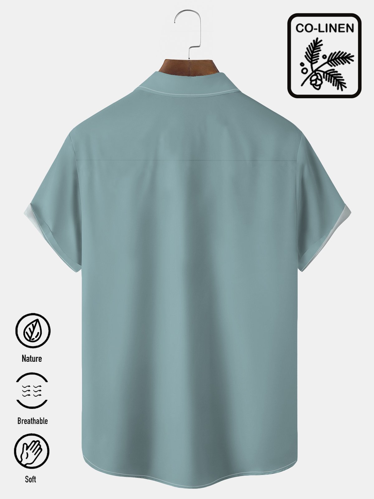  Green Linen Cotton Parrot Print Chest Bag Vintage Shirt Plus Size Shirt
