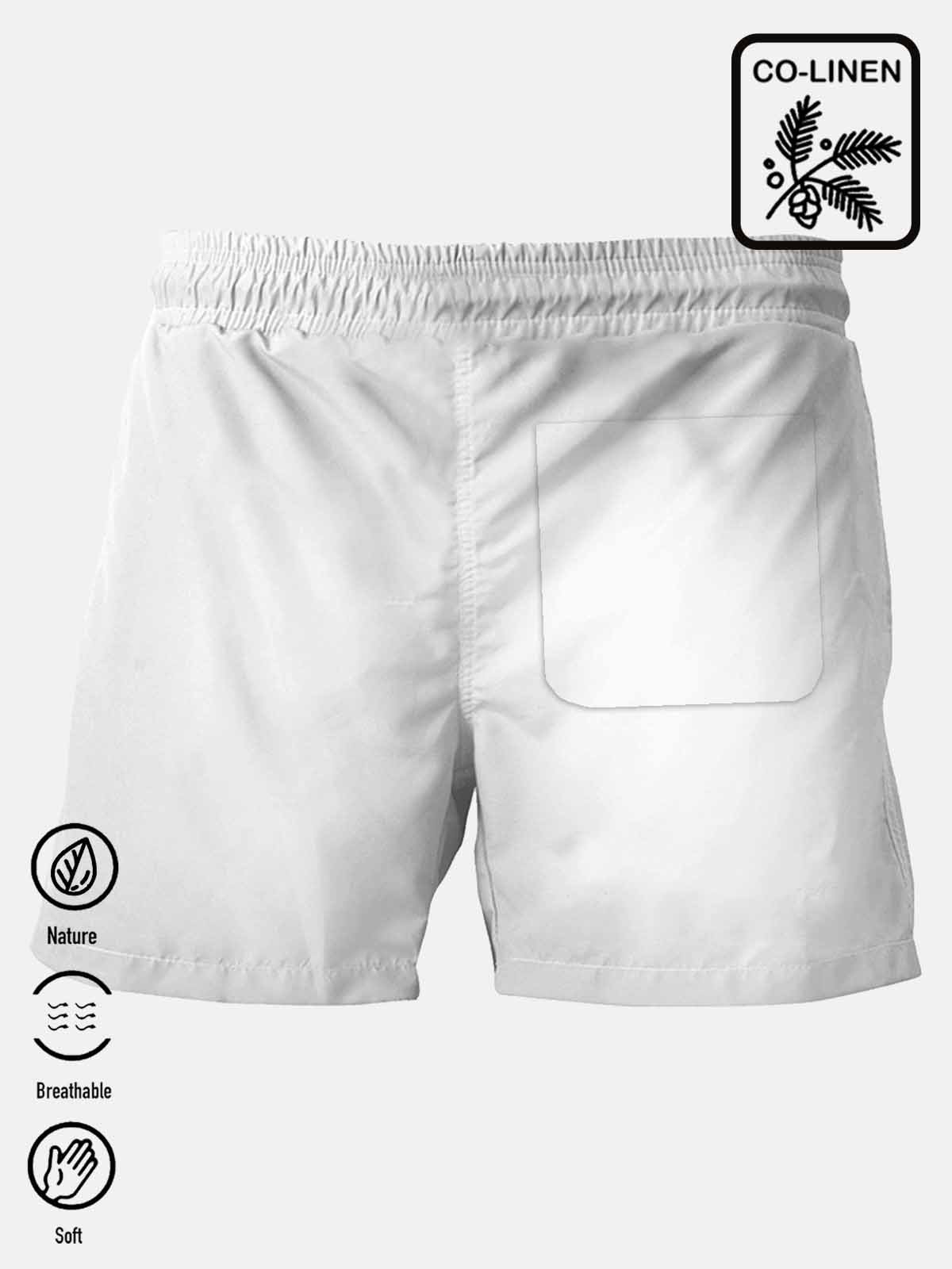 Cotton hemp parrot plant leaves men's casual breathable shorts