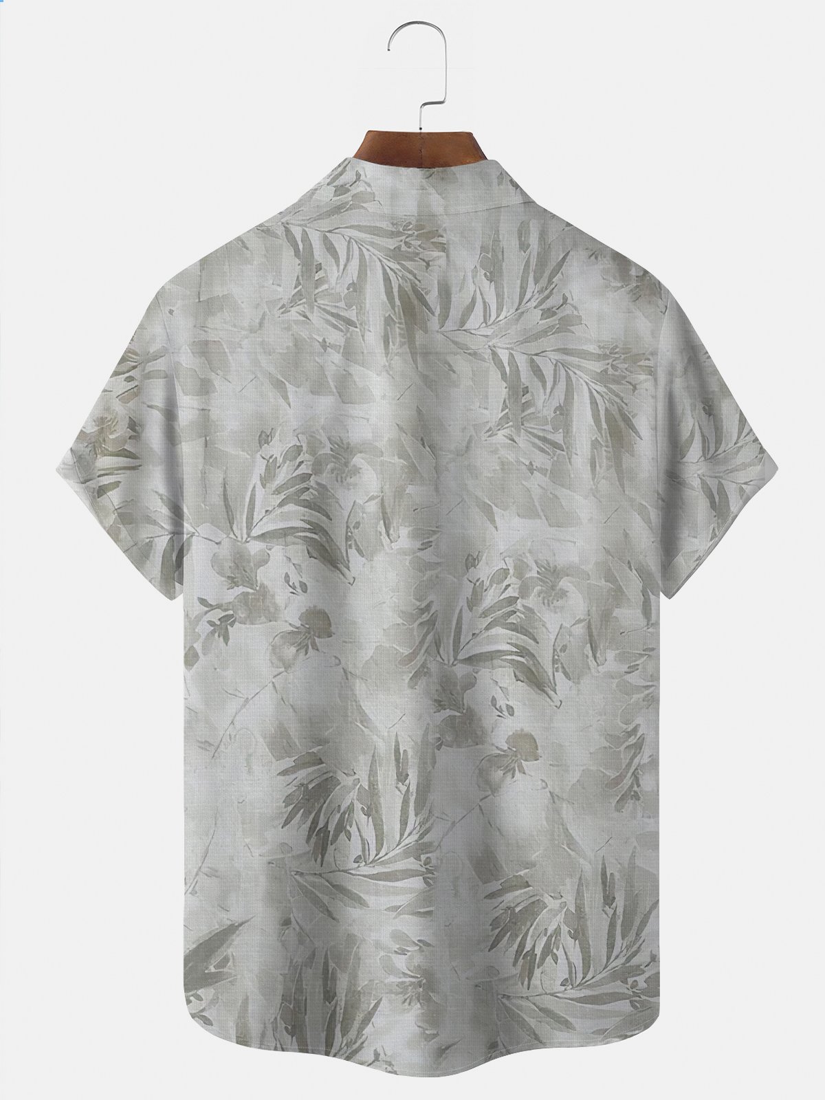  Cotton Linen Floral Hawaiian Shirt Oversized Vacation Aloha Shirt