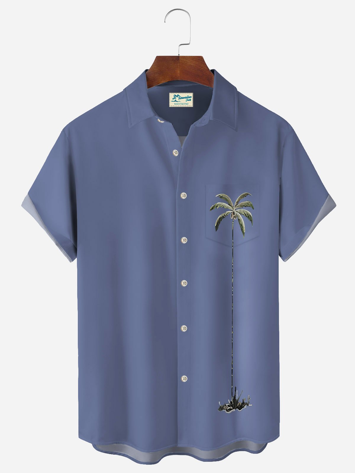 Mens Simple Coconut Tree 3D Printed Hawaiian Shirt Short-sleeved Top & Tops