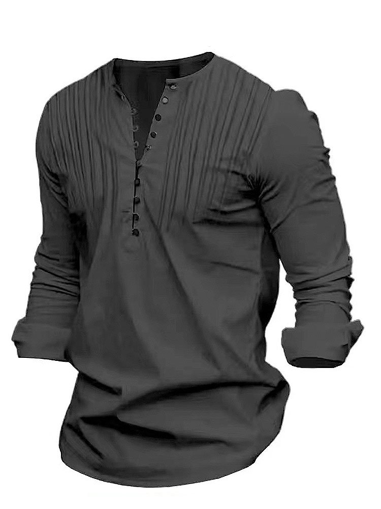 JoyMitty Basic Comfortable Plain Men's Button Down Long Sleeve Shirt