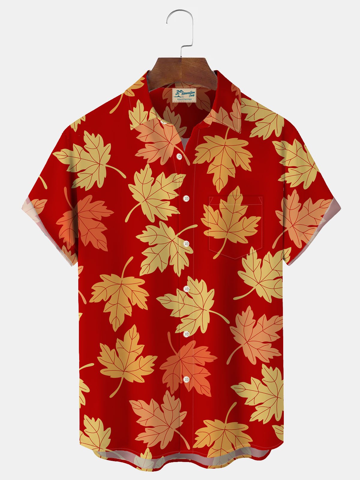 Canada Maple Leaf Chest Pocket Short Sleeves Casual Shirts