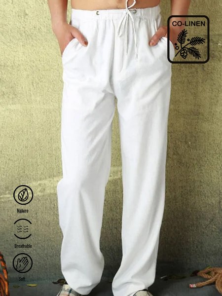 JoyMitty Men's Loose Lightweight Casual Nature  Fiber Pants Casual Home Comfort Pants