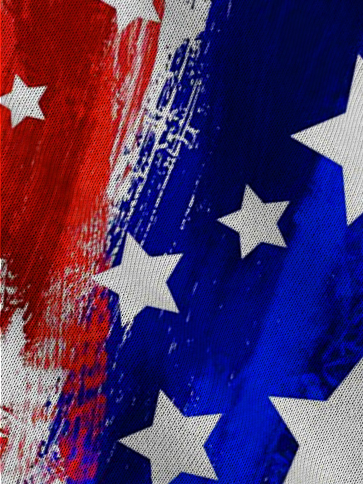 JoyMitty American Flag Casual Red Men Hoodies Star Art Gradient Oversized Stretch Knit Pullover Sweatshirts
