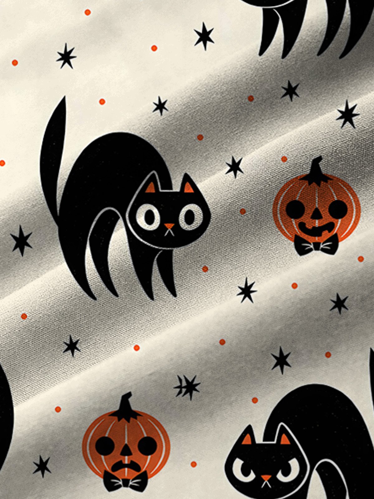 Halloween Pumpkin Ghost Print Men's Button Pocket Short Sleeve Shirt