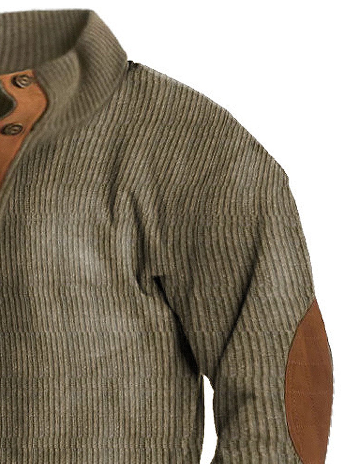 JoyMitty Men's Basic Corduroy Vintage Button Hoodie