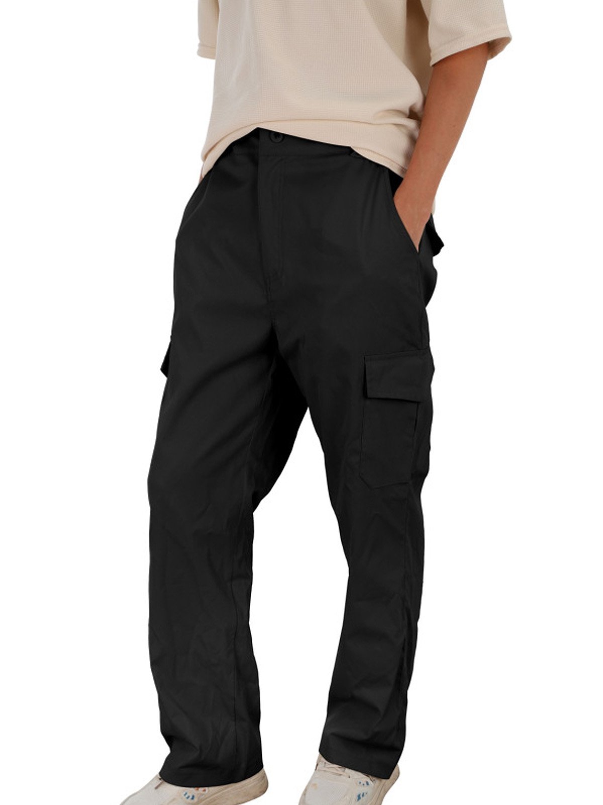 JoyMitty Basic Cargo Pants Men's Pocket Pants