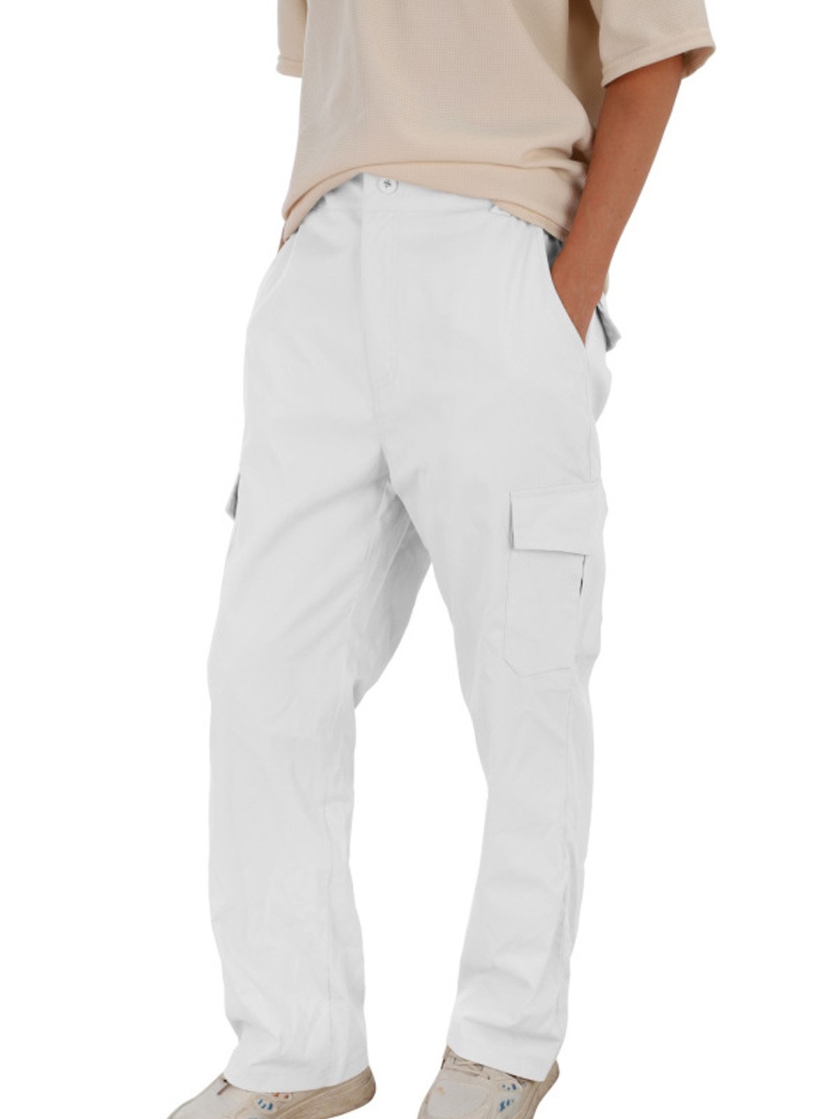 JoyMitty Basic Cargo Pants Men's Pocket Pants