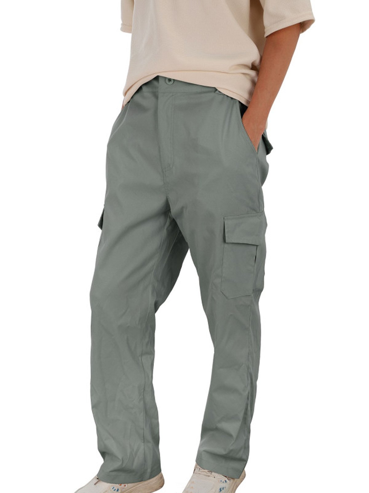 JoyMitty Basic Cargo Pants Men's Pocket Pants