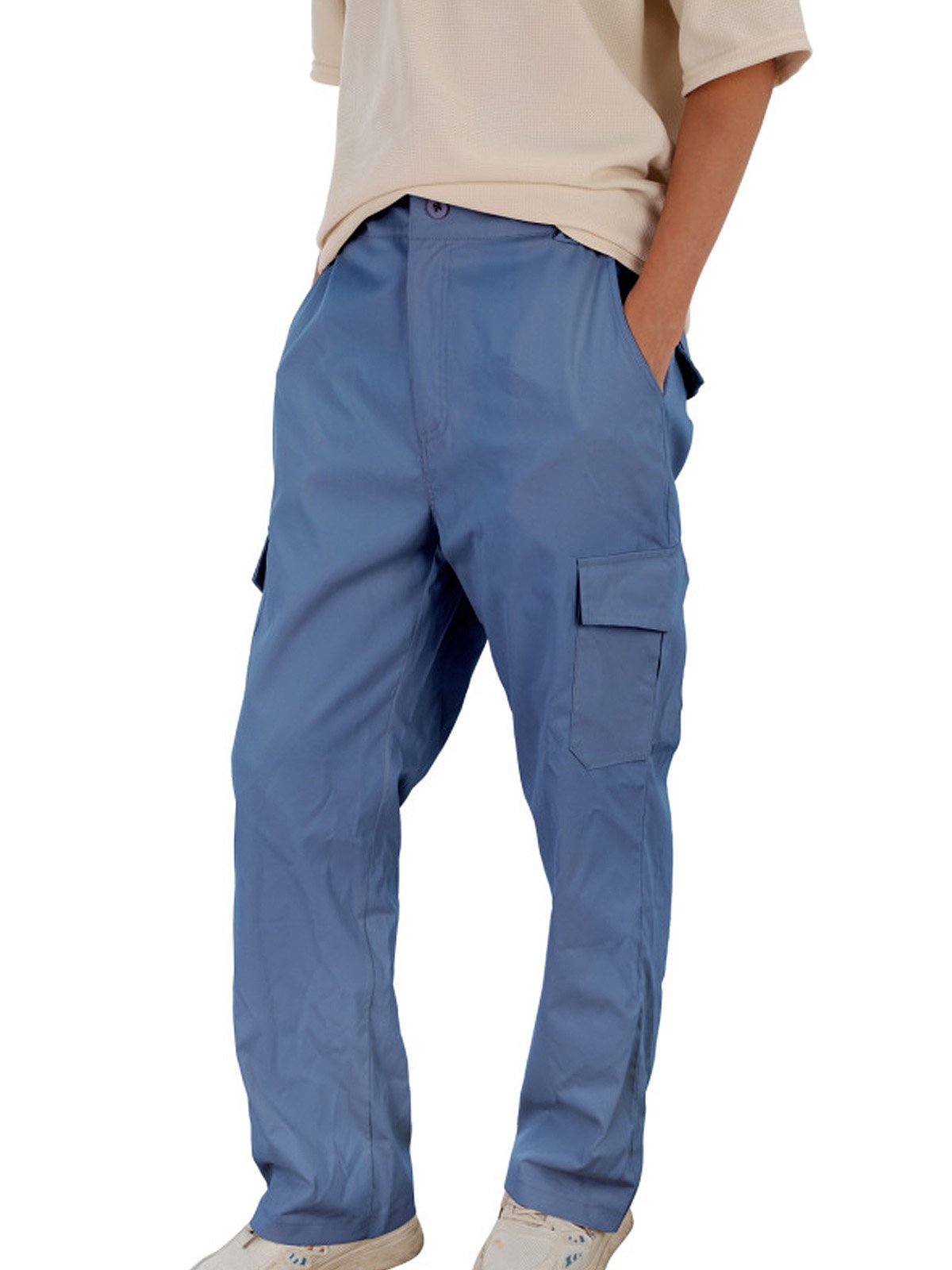 JoyMitty Basic Cargo Pants Men's Pocket Pants