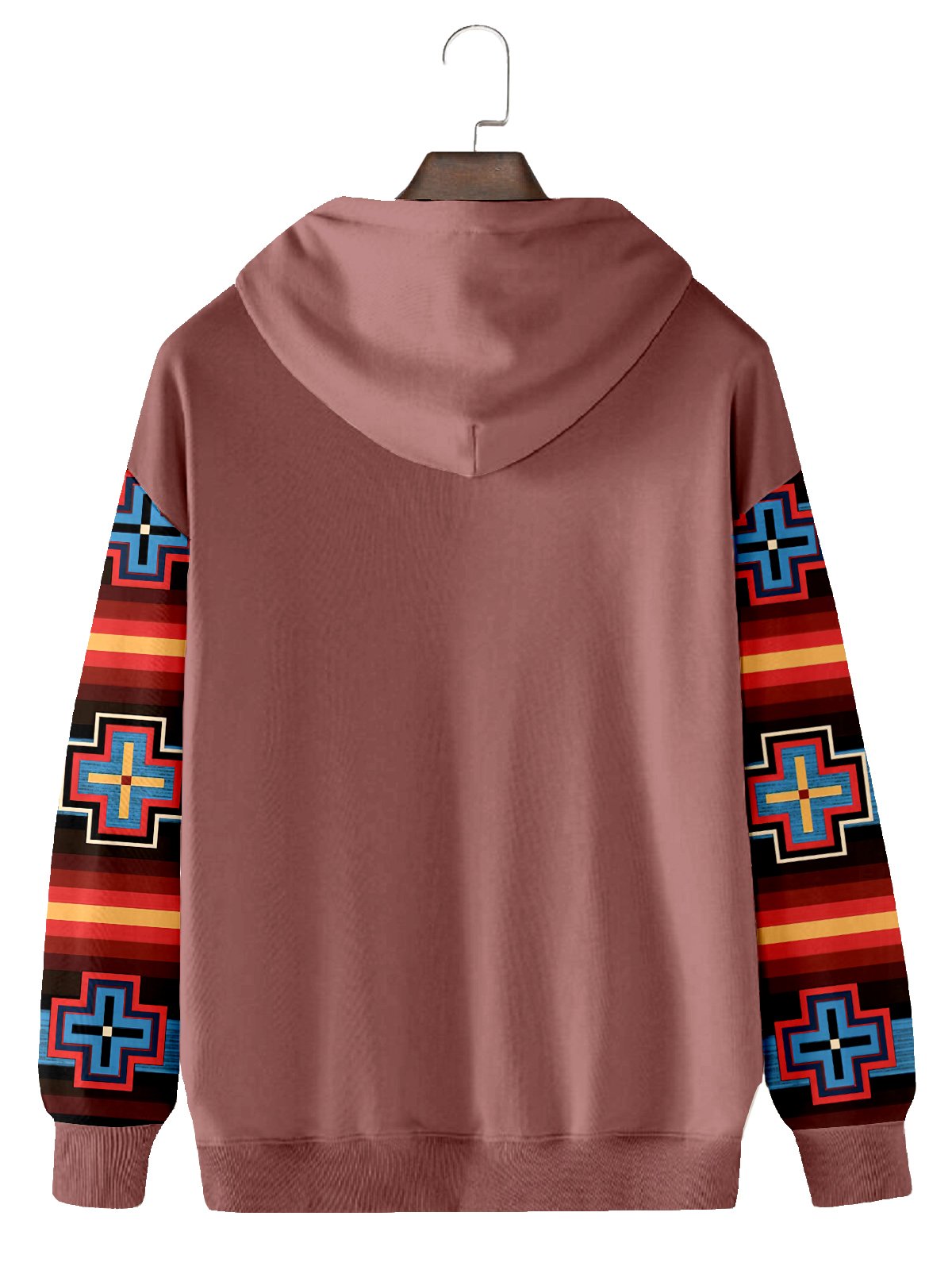 JoyMitty Men's Aztec Print Art Festive Hooded Sweatshirt