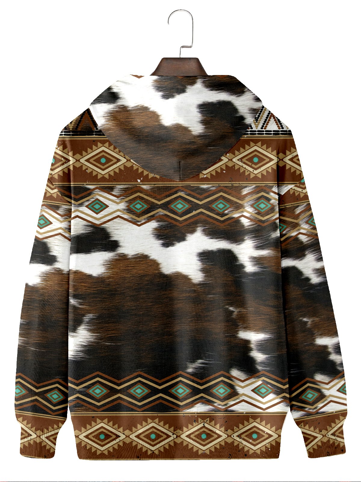 JoyMitty Men's Aztec Print Art Festive Hooded Sweatshirt