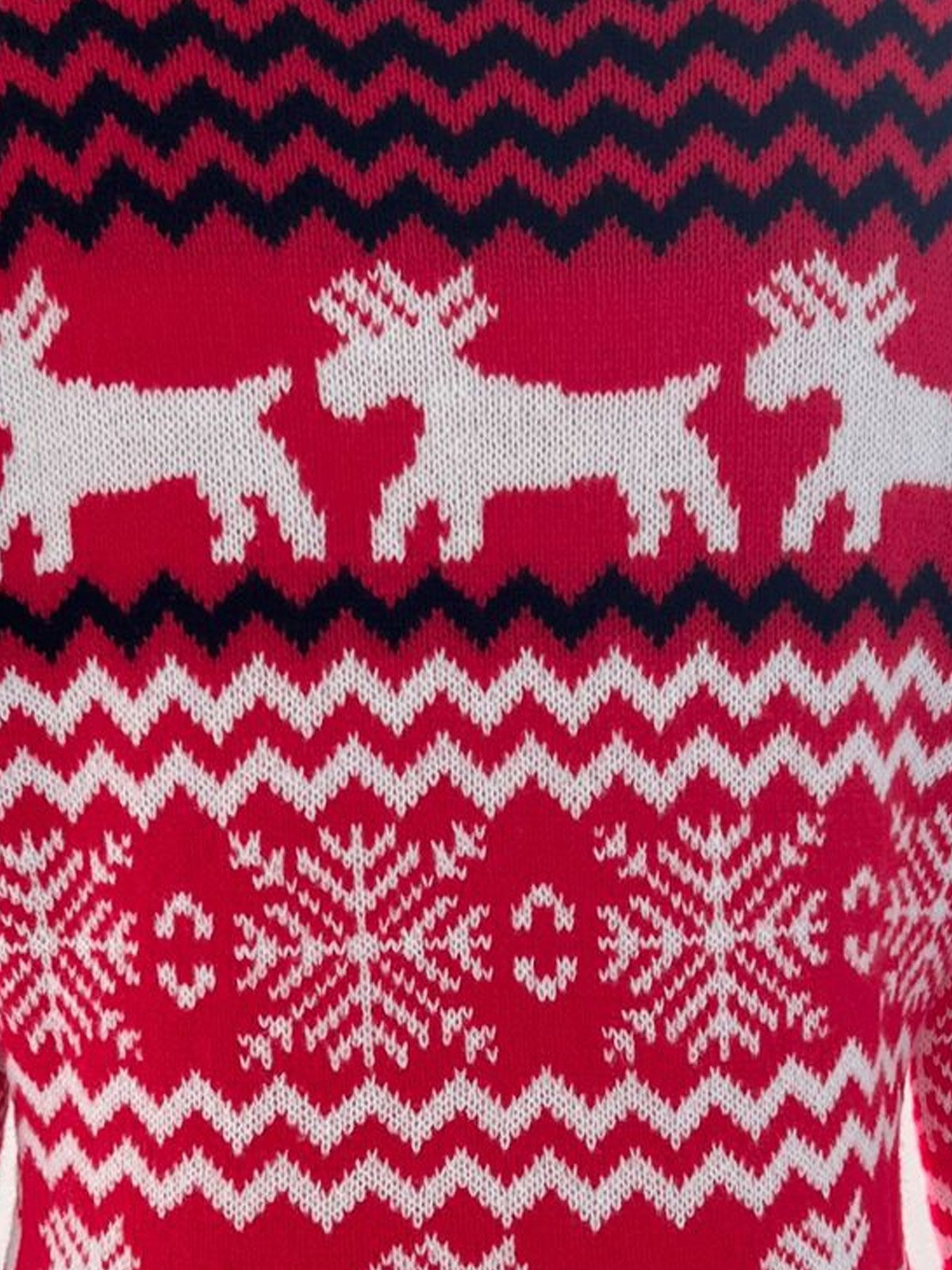 JoyMitty Men's Christmas Sika Deer Jacquard Warm Sweater