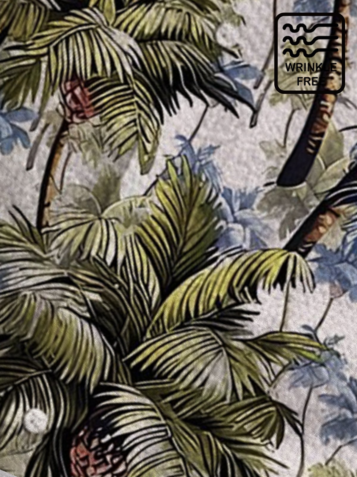 JoyMitty Vintage Art Floral Men's Long Sleeve Shirts Coconut Palm Tree Stretch Oversized Aloha Camp Button Shirts