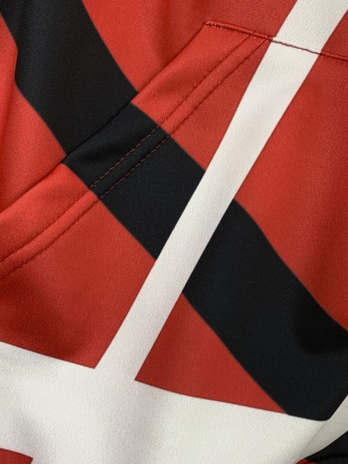 JoyMitty Retro Rock Red Geometric Music Art Men's Drawstring Hoodies Stretch Oversized Pocket Pullover Sweatshirts