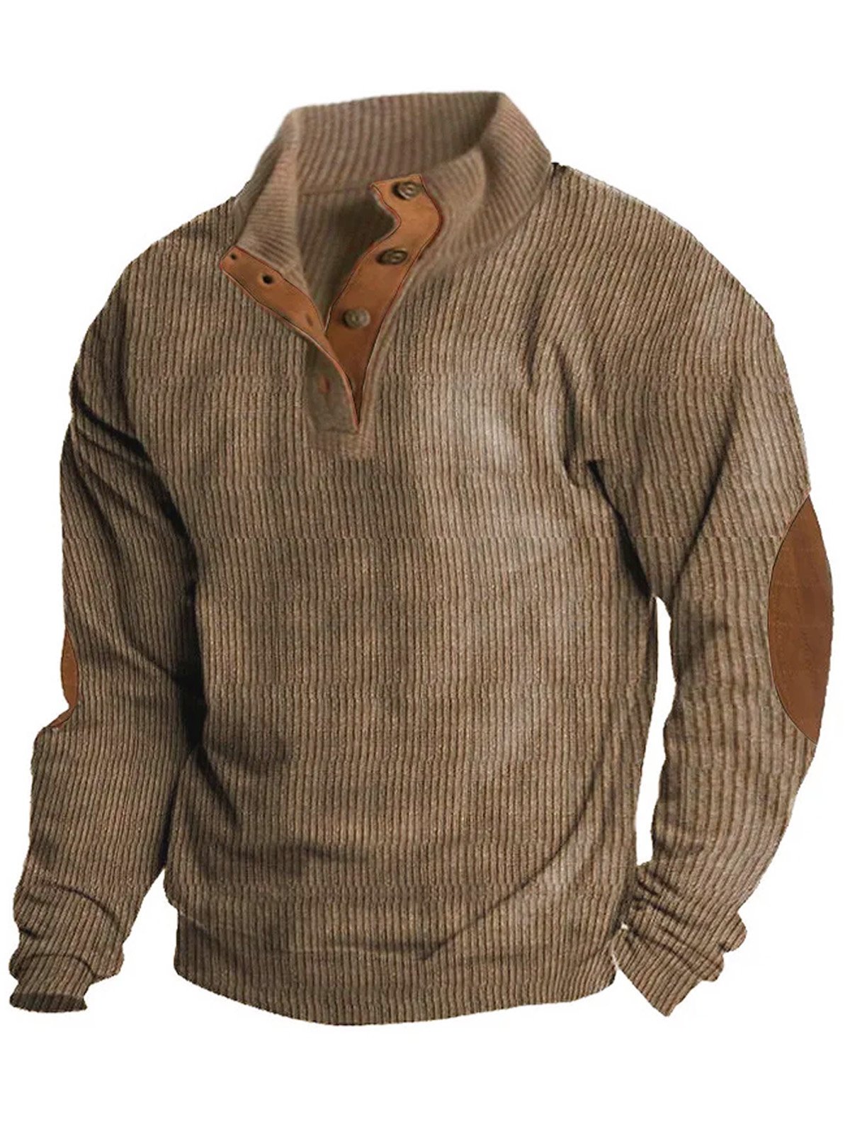 JoyMitty Men's Basic Corduroy Vintage Button Hoodie