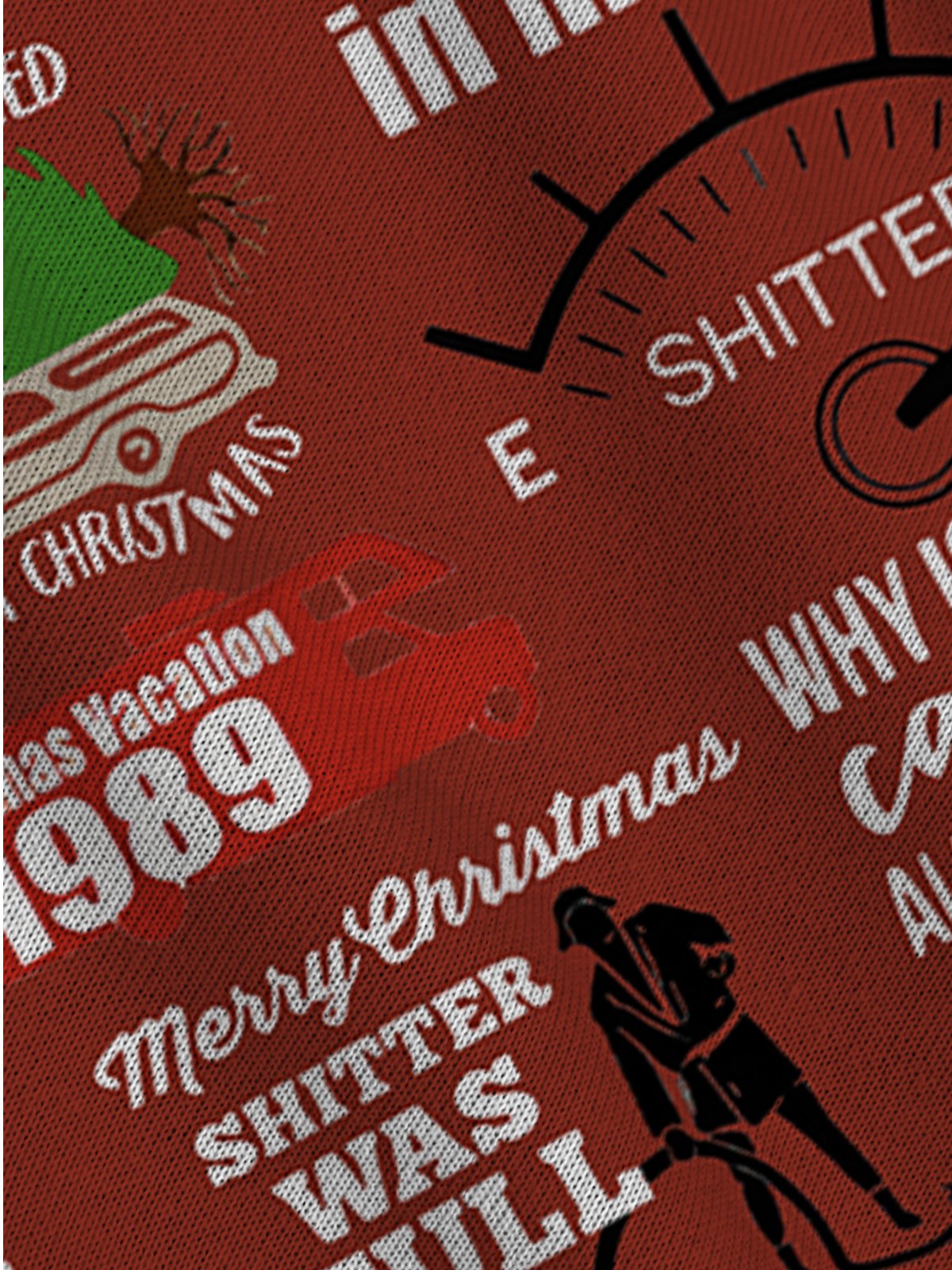 Men's Christmas Movie Poster Printed Drawstring Hooded Sweatshirt