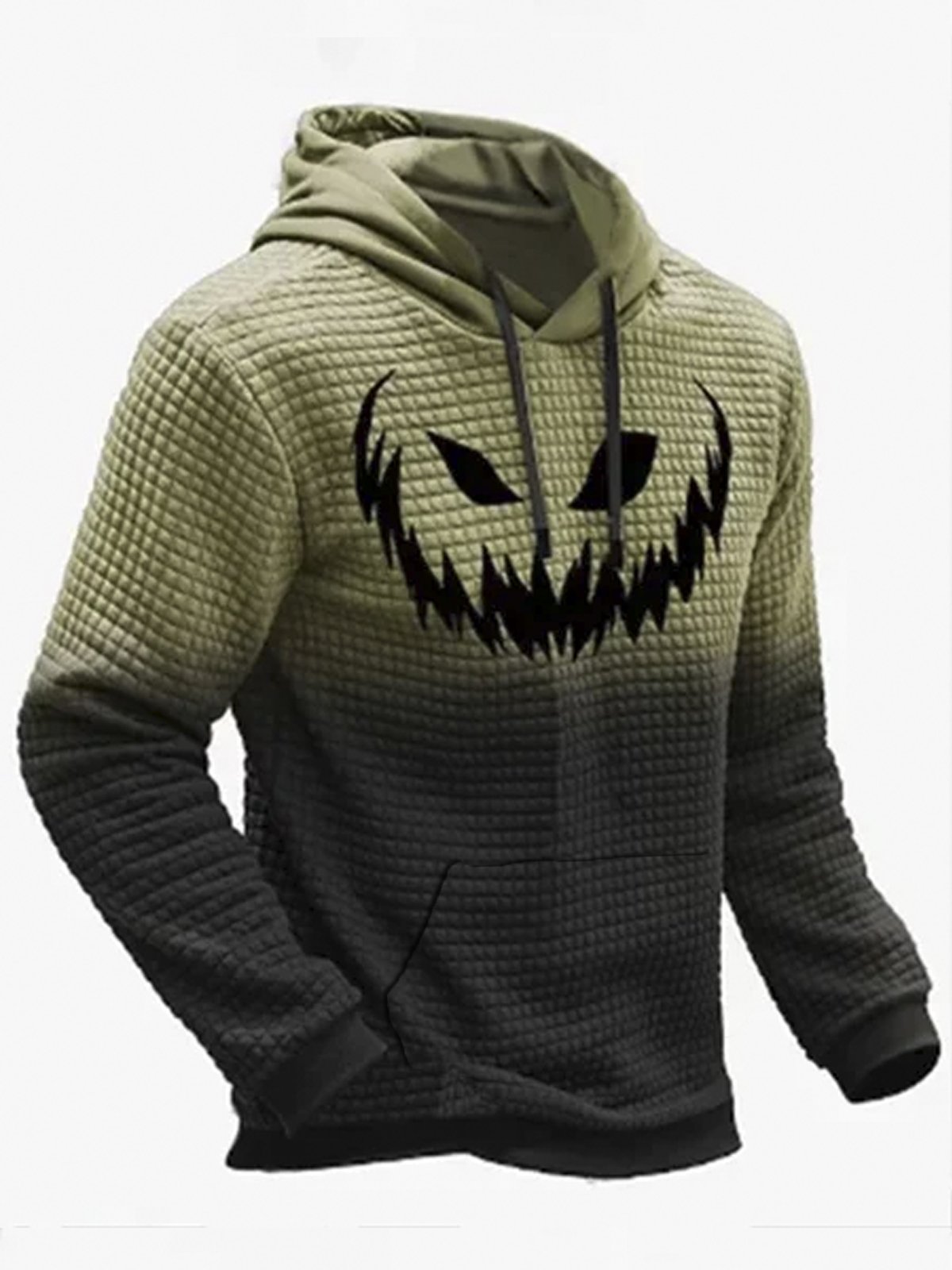 JoyMitty Halloween Ombre Holiday Print Oversized Hooded Sweatshirt