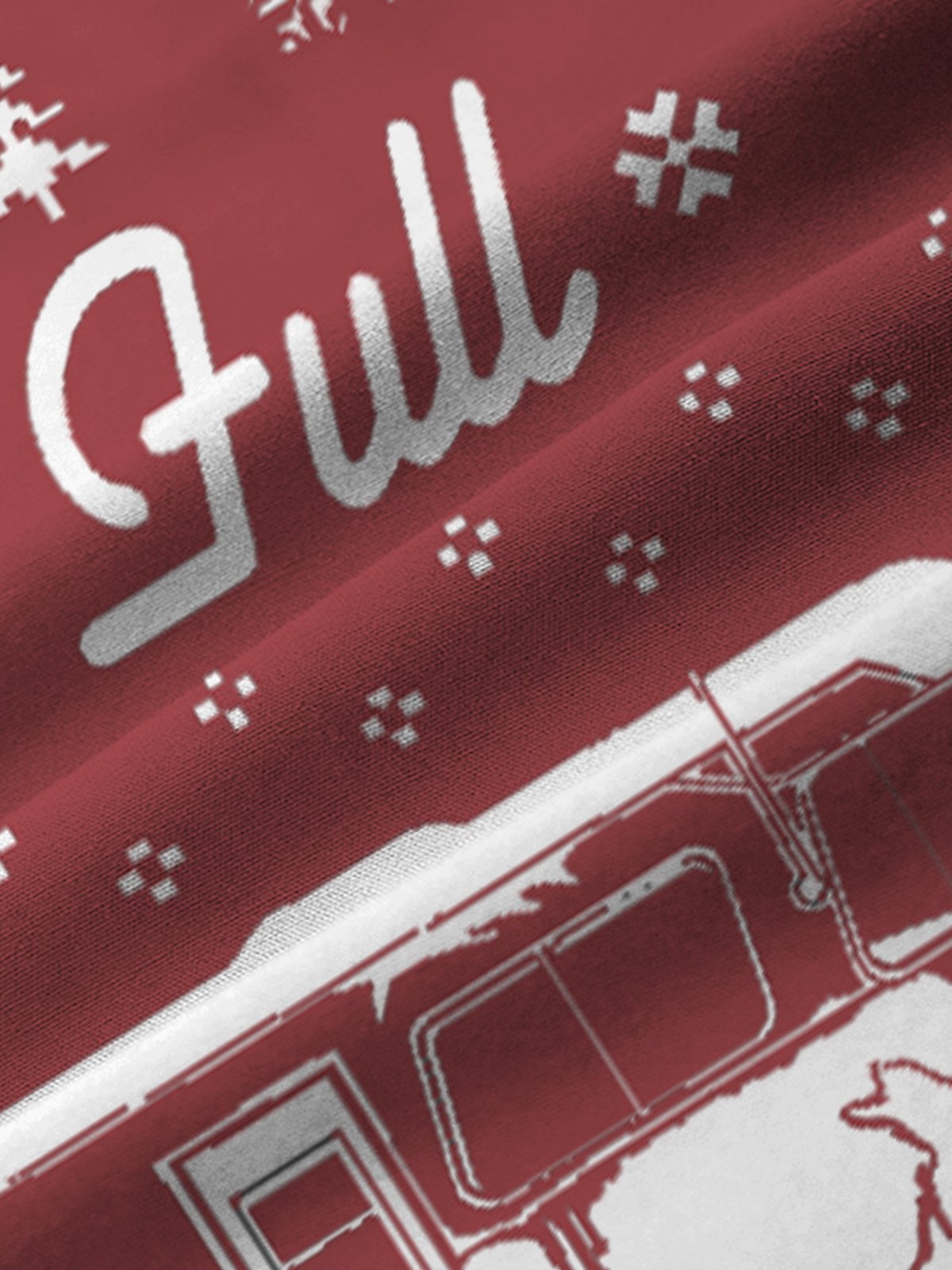 Christmas Car Letter Print Men's Button Pocket Shirt