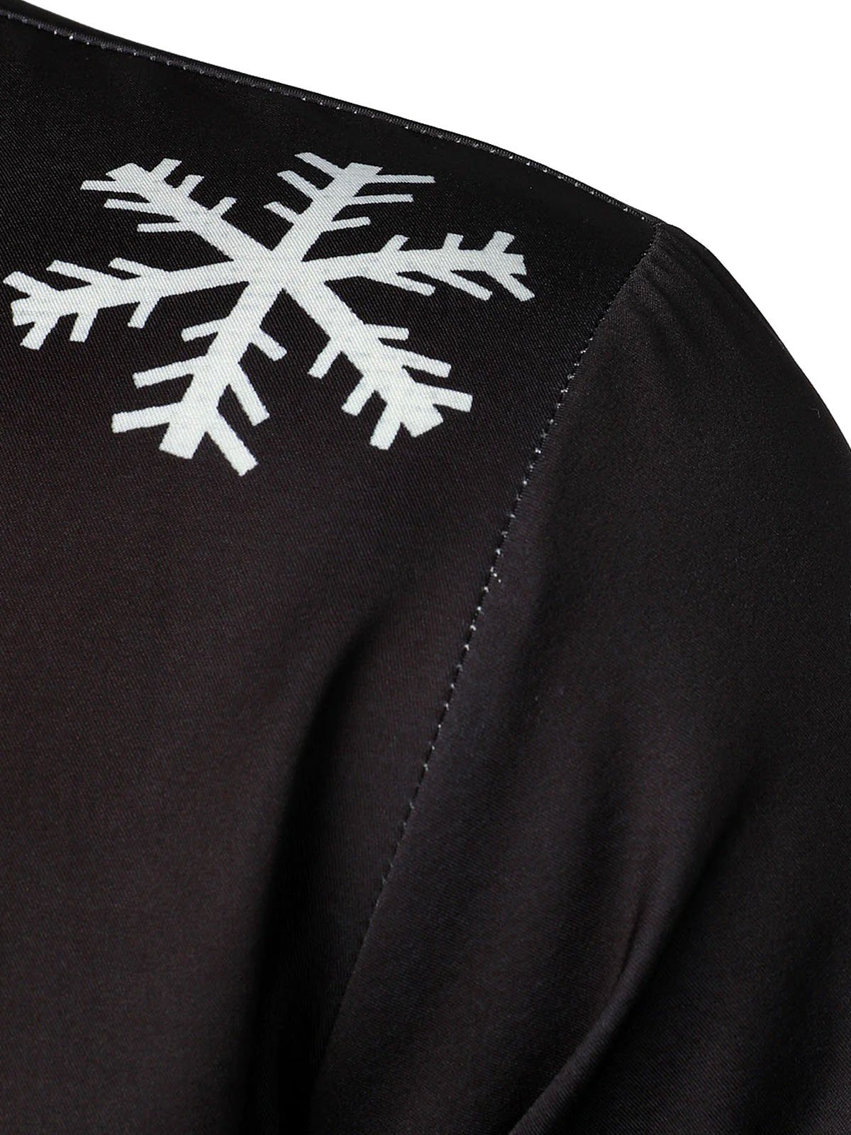 Christmas Holiday Black Long Sleeve Shirts Santa Easy Care Camp  Festival Shirts Big Tall