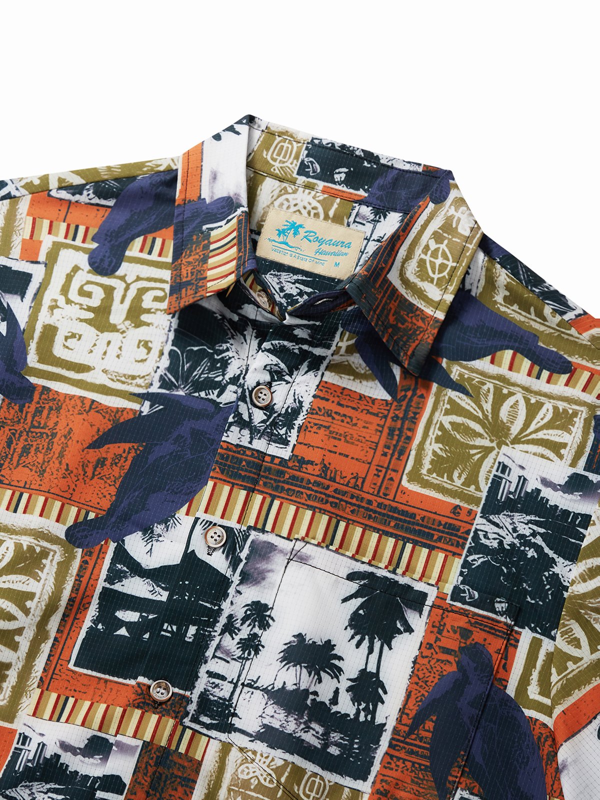 JoyMitty Beach Vacation Brown Men's Hawaiian Cool Ice Shirts