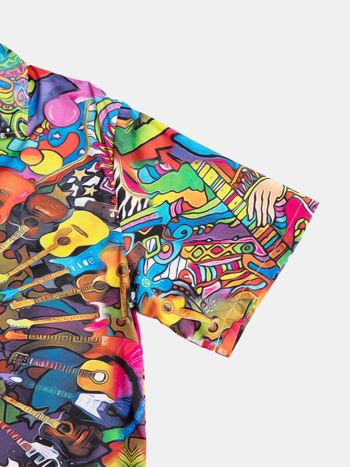 Printed Ombre Shirt Collar Shirts & Tops