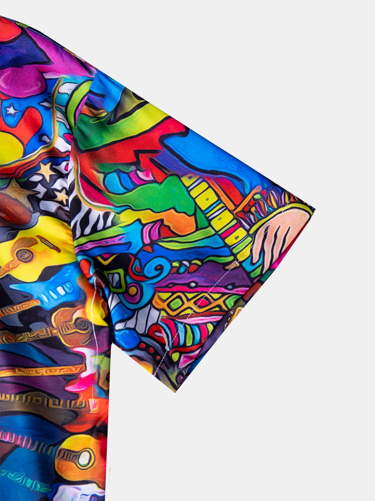 Printed Ombre Shirt Collar Shirts & Tops