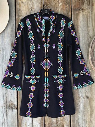 Long Sleeve Cotton-Blend Casual Sweatshirt