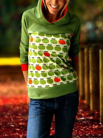 Shift Hoodie Long Sleeve Cotton-Blend Knit coat