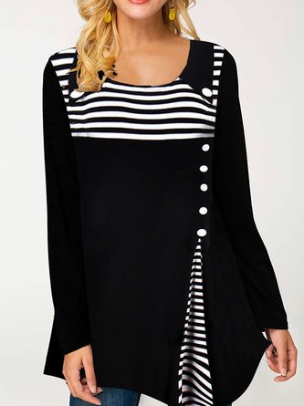 CLEARANCE Women's elegant stripe bottoming shirt in autumn and winter