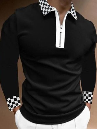 Solid Long Sleeve Work Shirts & Tops