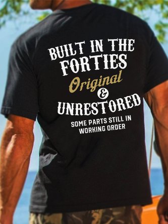 Men's Back Printed T Shirts With Forties