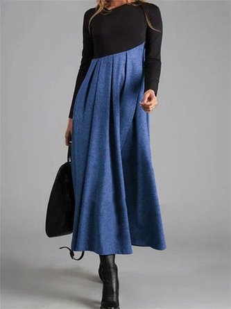 CLEARANCE Women Winter & Autumn Loose Casual Long Sleeve Maxi Dress