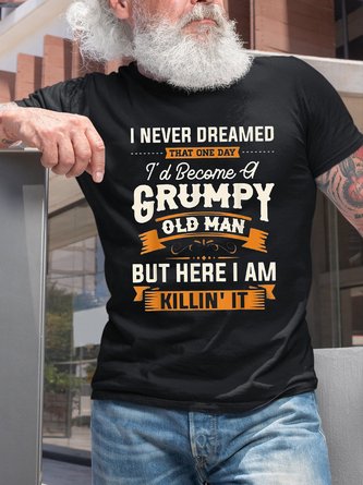 Men's Vintage Crew Neck Short Sleeve T-Shirt