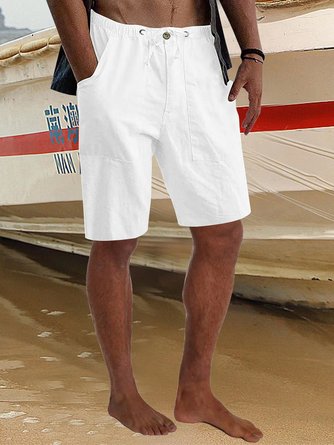 Cotton And Linen Shorts
