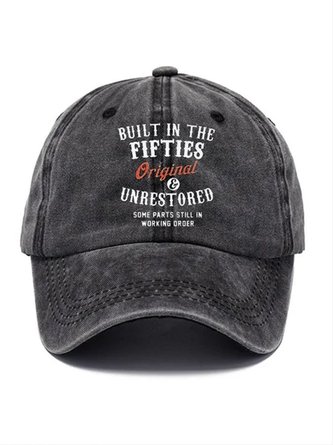 Men's Retro Built In The Fifties Printed Baseball Cap