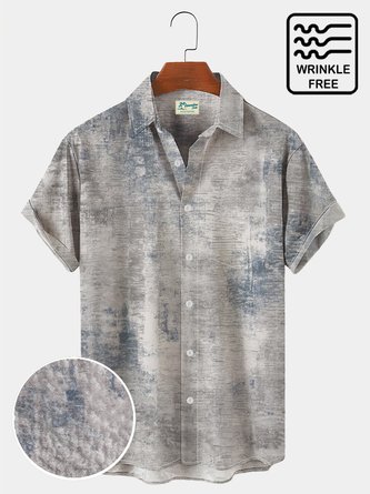 Men's Resort Hawaiian Seersucker Wrinkle Free Shirt