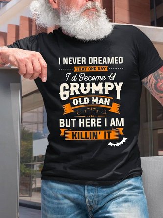 Men's Halloween Casual Crew Neck Short Sleeve T-Shirt