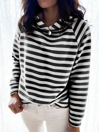 Women Casual Striped Sweatshirt