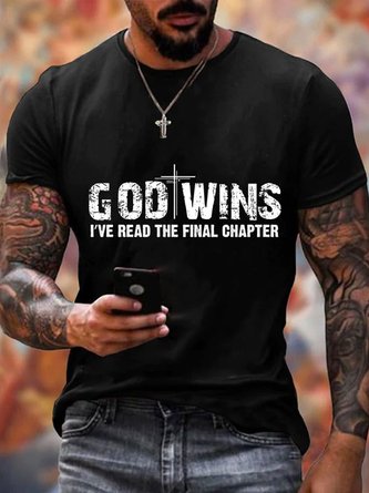  God Wins I've Read the Final Chapter Men's T-Shirts