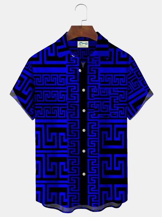  Neon Ethnic Aztec Pattern Retro Bowling Hawaiian Shirt Oversized Vacation Aloha Shirt